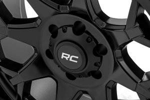 Wheel - Rough Country - 80 Series | One-Piece | 20x10 | 8x180 | -19mm - Semi Gloss Black
